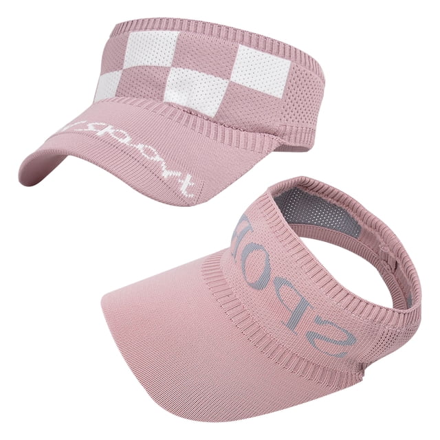 2 piezas de visera deportiva para hombre y mujer, gorra de béisbol con parte superior hueca ajustable, gorra de algodón