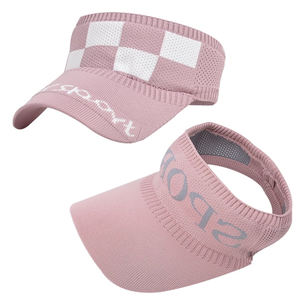 2 piezas de visera deportiva para hombre y mujer, gorra de béisbol con parte superior hueca ajustable, gorra de algodón