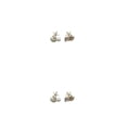 thumbnail image 1 of Qarigey 1 par de aretes de concha para mujer, aretes de aleación de Zinc, pendientes brillantes de cristal de perla, joyería para fiesta de compromiso Oro Blanco 2piezas Qarigey CBP315819, 1 of 6