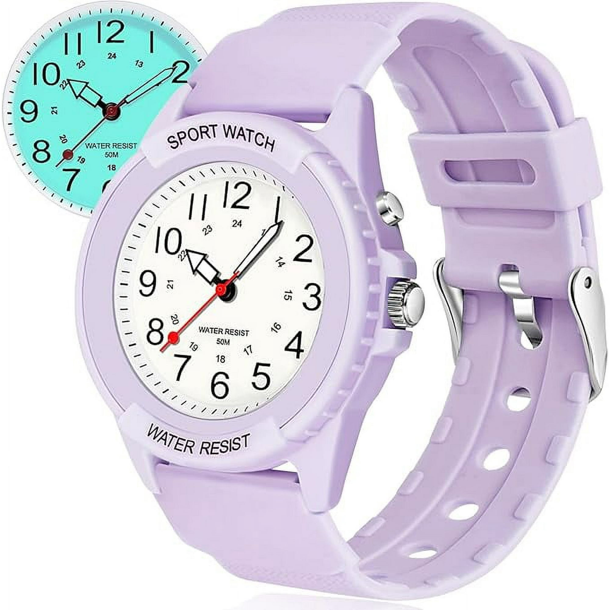 Waterproof Nurse Watch for Medical Professionals Students Women Men Military Time Easy to Read Dial 24 Hour with Second Hand Night Light Soft and Breathable Silicone Band Walmart