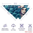 thumbnail image 2 of Mermaid Pack of Two Translucent Light and Breathable Chiffon Yarn Dog Bandanas, 16x16x22.8in and 20.9x20.9x30in, 2 of 5