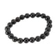thumbnail image 3 of Pulsera de cuentas negras pulsera de ágata con un solo círculo cuentas de cristal decoración estirable clásico de moda apilable para mujeres hombres adolescentes unisex ANGGREK Otros, 3 of 8