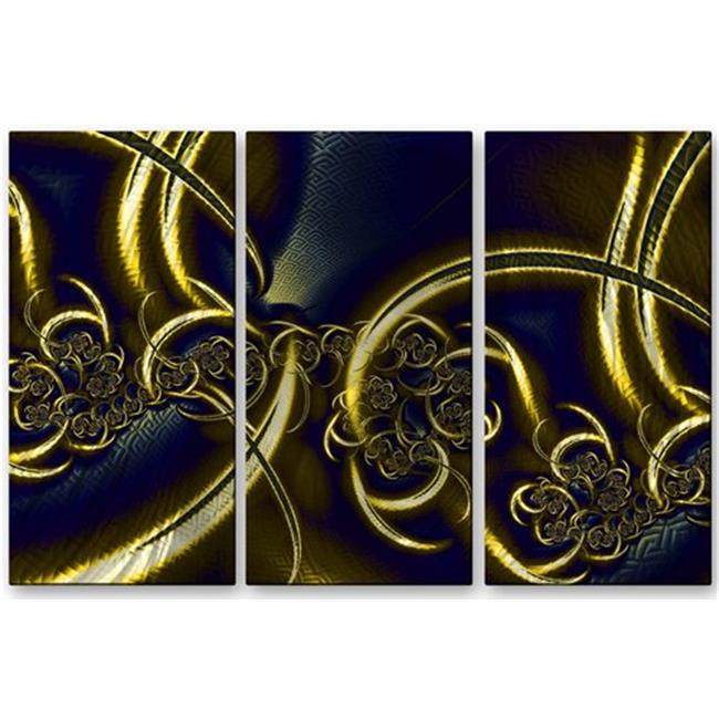 All My Walls 0017me00004 Black And Gold Wall Hanging 44 Blue 44