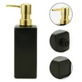 thumbnail image 5 of Unique Bargains 1 Pc Classic Square Soap Pump Dispenser for Laundry Rooms 350ml Black Gold Tone, 5 of 6
