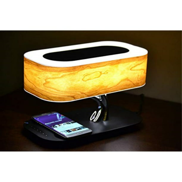 Bedside Lamp with Bluetooth Speaker and Wireless Charger Desk lamp for