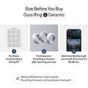 Oura Ring 4 Ceramic, Tide, Size 6, Smart Wearable, Sleep, Fitness & Heart Rate Tracker, 8-Day Battery (Size Before You Buy)