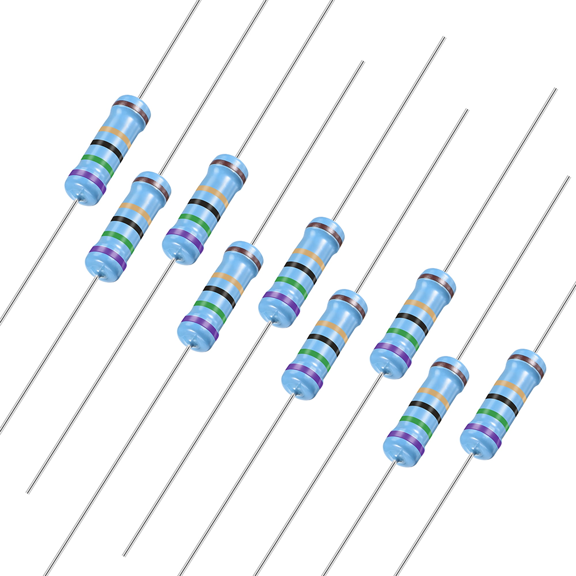 Metal Film Resistors 75 Ohm 1W 1 Tolerances 5 Color Bands Pack of 200