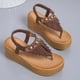 thumbnail image 4 of Novedad de verano, sandalias con plataforma de tacón de cuña Retro Boca de pescado, zapatos romanos para mujer Wmkox8yii sa5070, 4 of 8