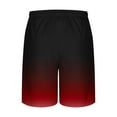 thumbnail image 4 of Men's Gradient Summer Shorts - Elastic Drawstring Waist | Casual Stretch Shorts for Home, Sleep & Everyday Comfort, 4 of 5