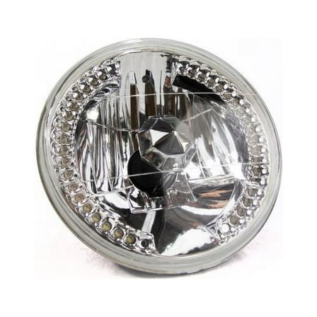 race sport rs7rh4ledw 7 in. diamond cut h4 conversion lens with recessed led