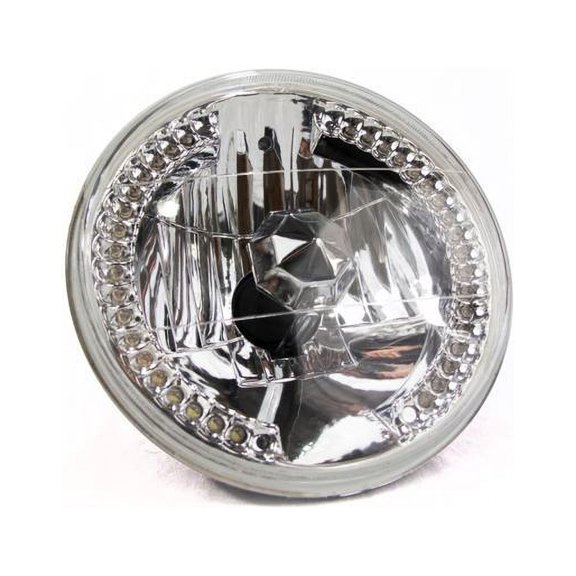 race sport rs7rh4ledw 7 in. diamond cut h4 conversion lens with recessed led