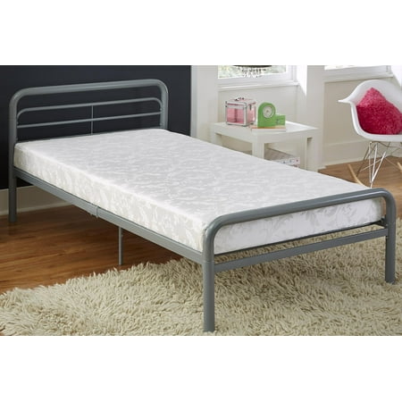 DHP Value 6 Inch Polyester Filled Bunk Bed Mattress with Jacquard Cover, Twin, White