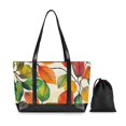 thumbnail image 7 of FORMRS Canvas Laptop Tote Bag for Women with 15.6" Computer Compartments Shoulder Handbag, Beige Leaves, 7 of 7