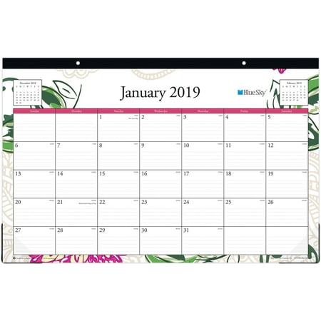 Blue Sky Bls101715 Dahlia Collection Desk Calendar Pad 1 Each