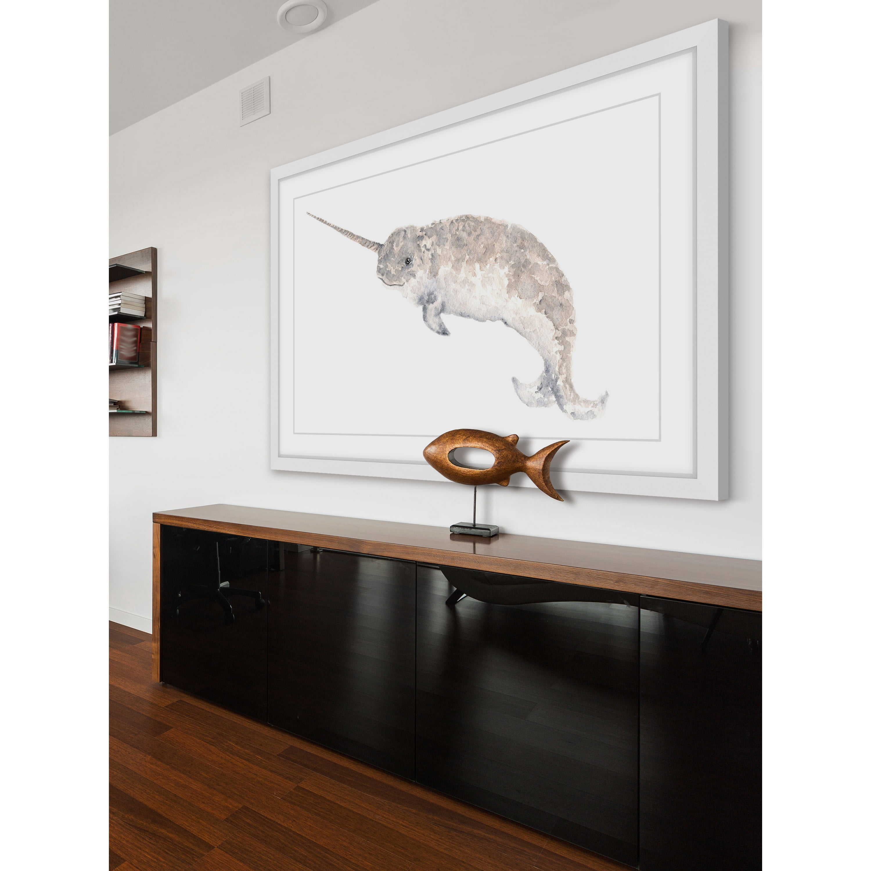 "Narwhal" Framed Painting Print