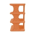thumbnail image 2 of Qocolhg Shoe Rack for Entryway, 4-Tier Shoe Organizer, 4 Pairs Stackable Small Shoe Rack, Shoes Organizer for Closet, Entryway, Hallway, Garage, Front Door, Dorm Room Shoes Shelves, Orange, 2 of 6
