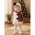 thumbnail image 3 of RUINIXCW Kids Toddler Snowmen Costume Newborn Baby Girl Boy Christmas Halloween Cosplay Outfit Infant Fall Winter Fleece Sleeveless Top Scarf Hat Set, 3 of 10