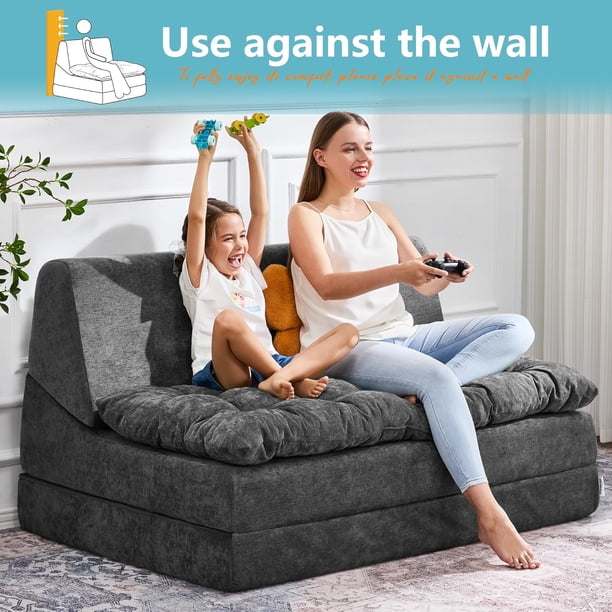 Sofa Couch Folding Sofa Bed Comfy Floor Lounger Convertible Sofa