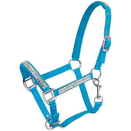 UPC: 0688499587303 | Tough1 Mini Adj Nylon Halter w/ Crystals Turquois