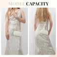thumbnail image 6 of Pearl Clutch Purses for Women Wedding Ivory Bridal Evening Bag Formal Party White Beaded Shoulder Handbag, 6 of 7