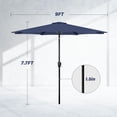 thumbnail image 2 of Sombrilla de patio exterior Simple Deluxe de 9 pies con soporte base, 2 of 7