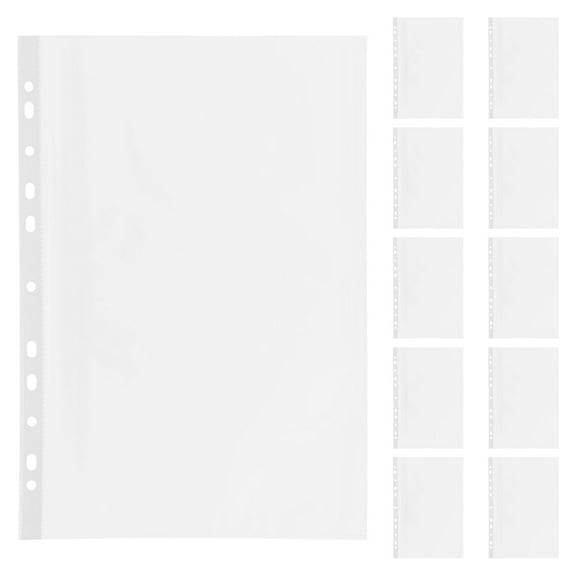 MLINS 100pcs Clear Document Sleeves Clear Sleeves Clear Paper Protectors Office Use File Holder Document Paper Sleeve Study Documents Protector