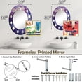 thumbnail image 4 of Designart "Violet Charm" Forest Round Wall Mirror - Landscapes Oval Printed Decorative Oversized Mirror - Multiple Color Options, 4 of 4