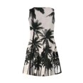 thumbnail image 5 of Huresd Tank Dress for Women 2024 A Line Flowy Mini Dress with Pocket V Neck Sleeveless Hawaiian Palm Tree Print Beach Dresses for Women Dark Gray S, 5 of 7