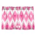 thumbnail image 7 of Yayeee Kitchen Curtains Light Filtering 27"x24" Rod Pocket Short Cafe Window Panel, Heart Geometric, 7 of 7