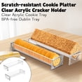 thumbnail image 1 of Clear Acrylic Cookie Tray Modern Design BAP-Free Round Rectangular Appetizer Serving Tray for Bread Fruits, 1 of 7