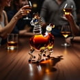 thumbnail image 3 of Creative Zodiac Horse Glass Whiskey Bottle -  2026 Gatherings Portable High Borosilicate Glass Liquor Bottle, for Easter  Home Bar Decor, Decorative Animal-Themed Bottle, 5.51*5.51in, 3 of 5