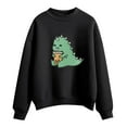 thumbnail image 1 of IROINID Rabais Womens Winter Clothes Chandails à Capuche Winter Chemises Aguichant Col Rond Manches Longues Hauts Imprimés Blouse Régulière, Noir, 1 of 3