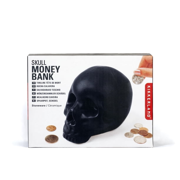 Calavera de cerámica para Halloween de Piggy Bank Kikkerland