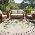 thumbnail image 4 of Sage Green Eucalyptus Round Area Rug 8Ft Washable Large Circle Rugs for Living Room Dorm, Country Leaves Rustic Botanical Vintage Non-Slip Carpet Floor Mats Indoor Outdoor Carpet Runner Home Decor, 4 of 8