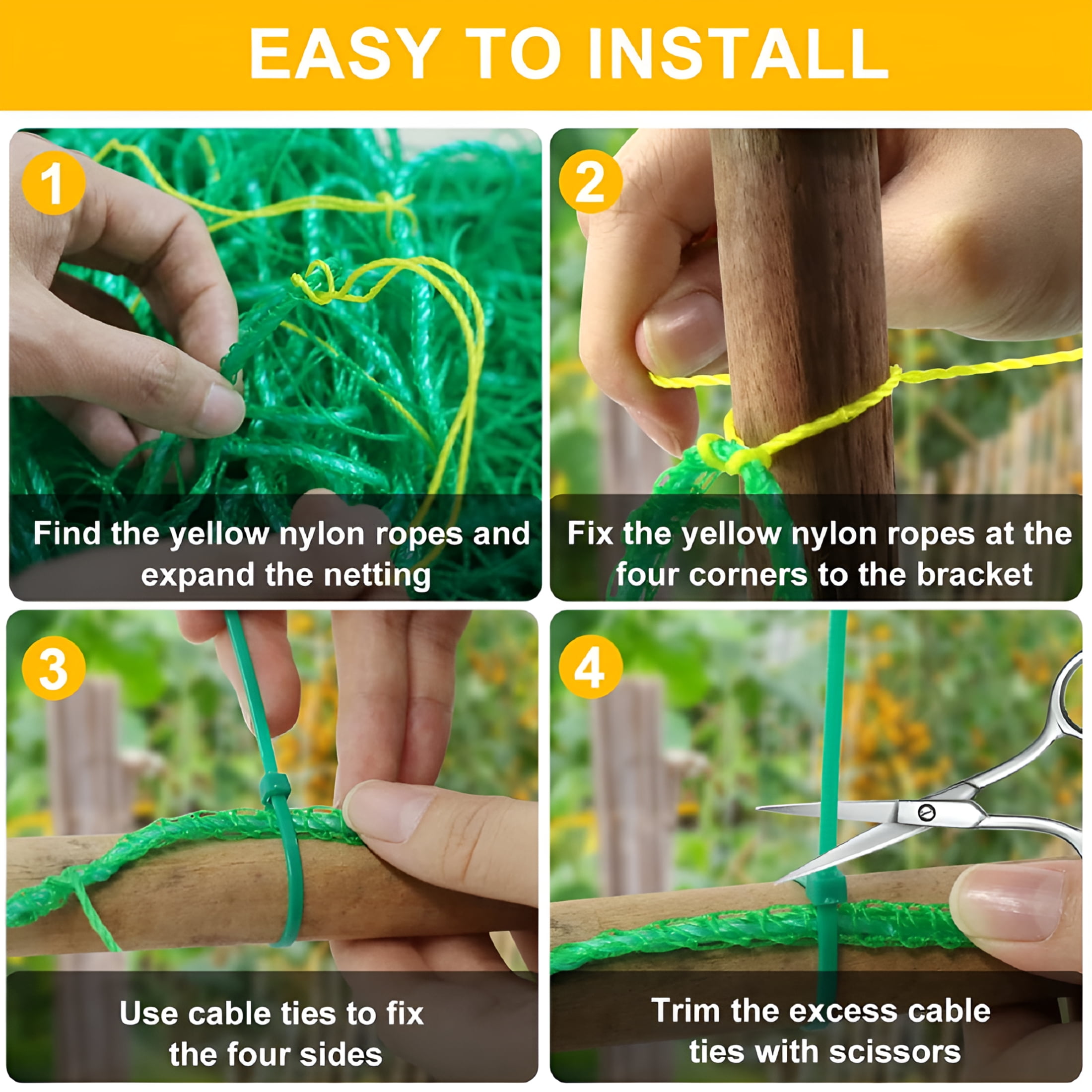 XIBUFE 2026 New Climbing Plant Trellis - Heavy Duty Garden Trellis for Cucumbers,Vines,Fruits and Vegetables,Tomato Plant Trellis,Climbing Vines/5.9X8.9 Ft （5Pcs）