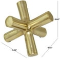 thumbnail image 3 of 10" x 9" Gold Aluminum Metal Jack Abstract Sculpture, by DecMode, 3 of 7