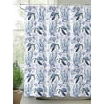 thumbnail image 2 of Fsddascl Ocean Turtle Shower Curtain Set - Small 36" x 72" Washable Bathtub Curtain with 12 Hooks, Blue Coastal Starfish Coral Shell Summer Waterproof Fabric Stall Shower Curtains for Bathroom, 2 of 6