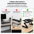 thumbnail image 6 of WorkEZ Adjustable Keyboard Stand, On-Desk Keyboard and Mouse Riser, 2.3 to 18 in., Foldable Aluminum, Black, 6 of 9