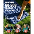 thumbnail image 2 of Uarter Self-Inflating Sleeping Pad: 79 x 28 inch Camping Mat with Pillow & Footpump Compact Camping Air Mattress for Hiking Traveling, Navy Blue, 2 of 7