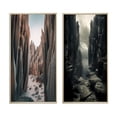 thumbnail image 2 of Designart "Desert Landscape Vertical Plains and Rocks III" Meadow Framed Wall Art Set Of 2 - Traditional White Gallery Wall Frame Set For Home Decor, 2 of 6