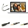 thumbnail image 4 of Naierhg 3.5mm Stereo Audio Female to 2 Male Headset Microphone Y Splitter Cable Adapter Black, 4 of 7