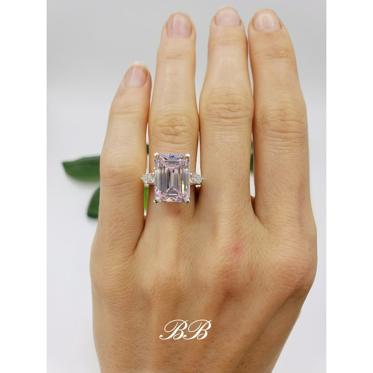 Asscher And Fancy Cut CZ Diamond Five Stone Ring, Engagement Wedding Ring, Handmade Jewellery, Valentine offers Gift Ring, 925 Silver And Gold Ring