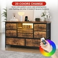 thumbnail image 2 of 8-Drawer LED TV Stand for 55" TV - Media Console with Power Outlet & 22 Light Modes, 2 of 4