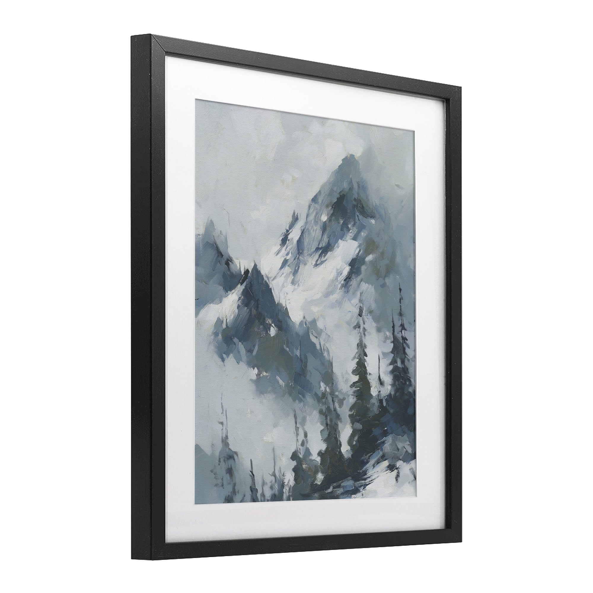 Stupell Industries Frozen Majesty Mountains Black Framed Print Under Glass, design by Svetlana Aleynikova