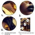 thumbnail image 3 of Designart Gold And Black Floral Woman IX Canvas Wall Art, 3 of 5