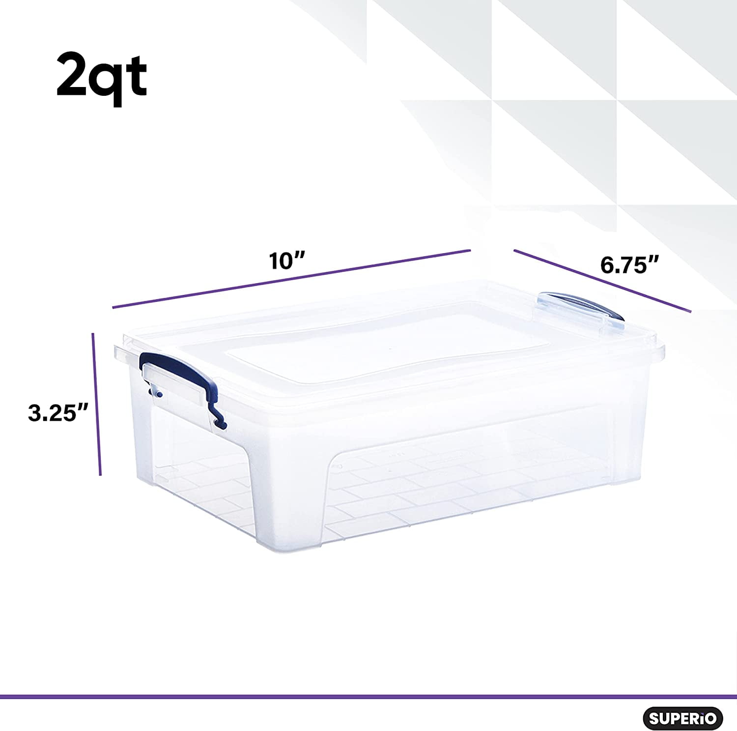 Superio 23 Qt. Plastic Storage Bin, Set of 2, White