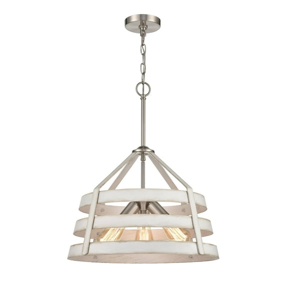 Elk Home Brigantine 3 Light Chandelier, Transitional, Satin Nickel