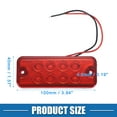 thumbnail image 4 of Unique Bargains Front Rear Side Marker Light 8 LED 3.94' for Truck Trailer Van Caravan Lorry Car Bus Red (Set of 4), 4 of 7