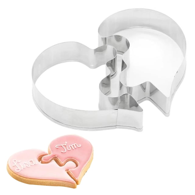 Kingtowag (304 Stainless for Home Baking), Heart Shape Cookie Cutter, 304 Stainless Steel Diy Mold for Home Baking, Wear-Resistant for Cakes and Cookies, Easy To Clean and Use