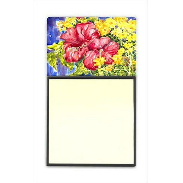 Fleur - Porte-Bons Collants Ou Distributeur de Billets de Poste en Hibiscus & 44; 3 x 3 Po.